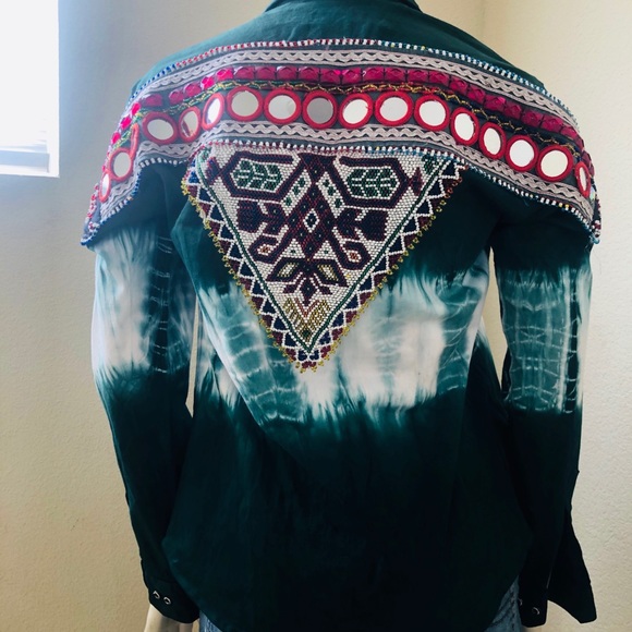 Banda Bags Hand Beaded Tie Dyed Shirt/Jacket - Picture 5 of 15